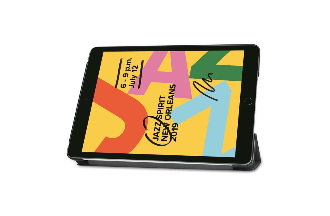 Just in Case  Smart Tri-Fold Case voor Apple iPad 10.2 Zwart - Tablethoes