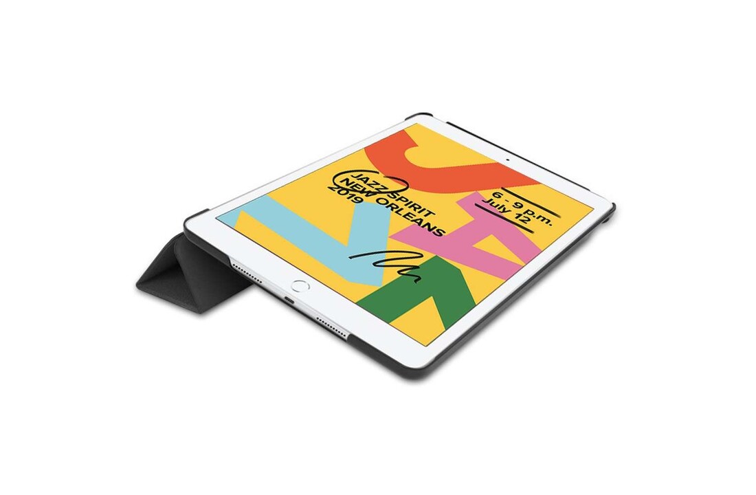 Just in Case  Smart Tri-Fold Case voor Apple iPad 10.2 Zwart - Tablethoes