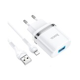 Hoco N1 Oplader met Lightning kabel 1 meter Wit
