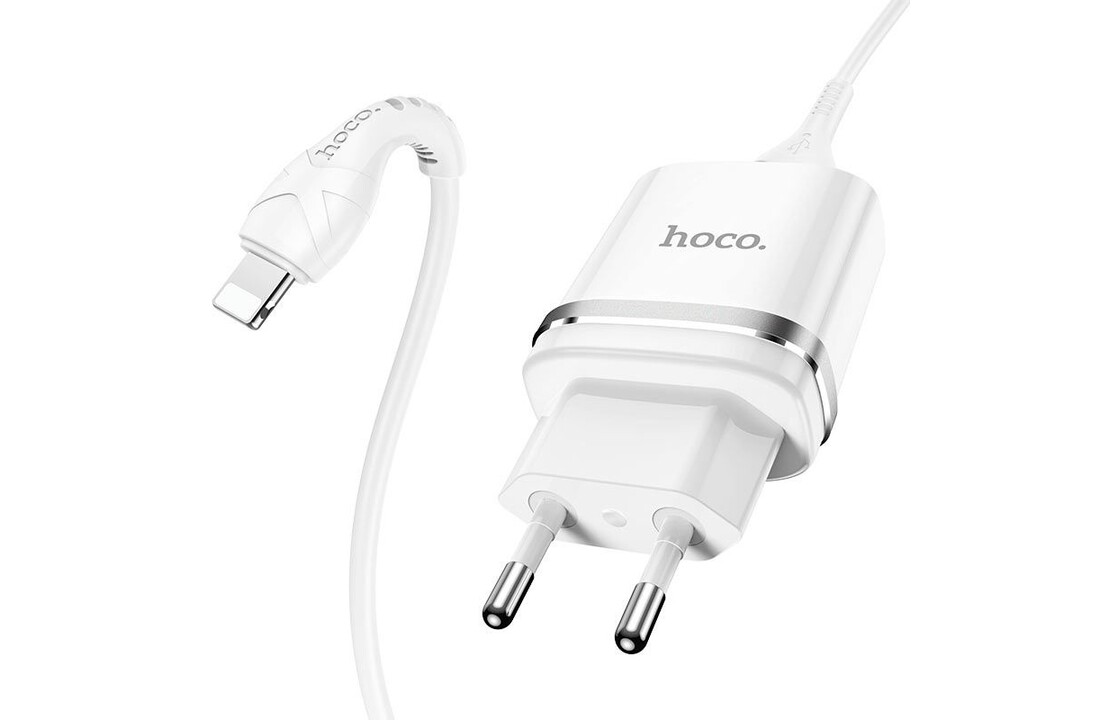 Hoco N1 Oplader met Lightning kabel 1 meter Wit
