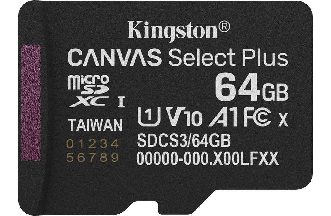 Kingston Canvas Select Plus Gen. 3 microSDXC 64GB - Micro SD kaart