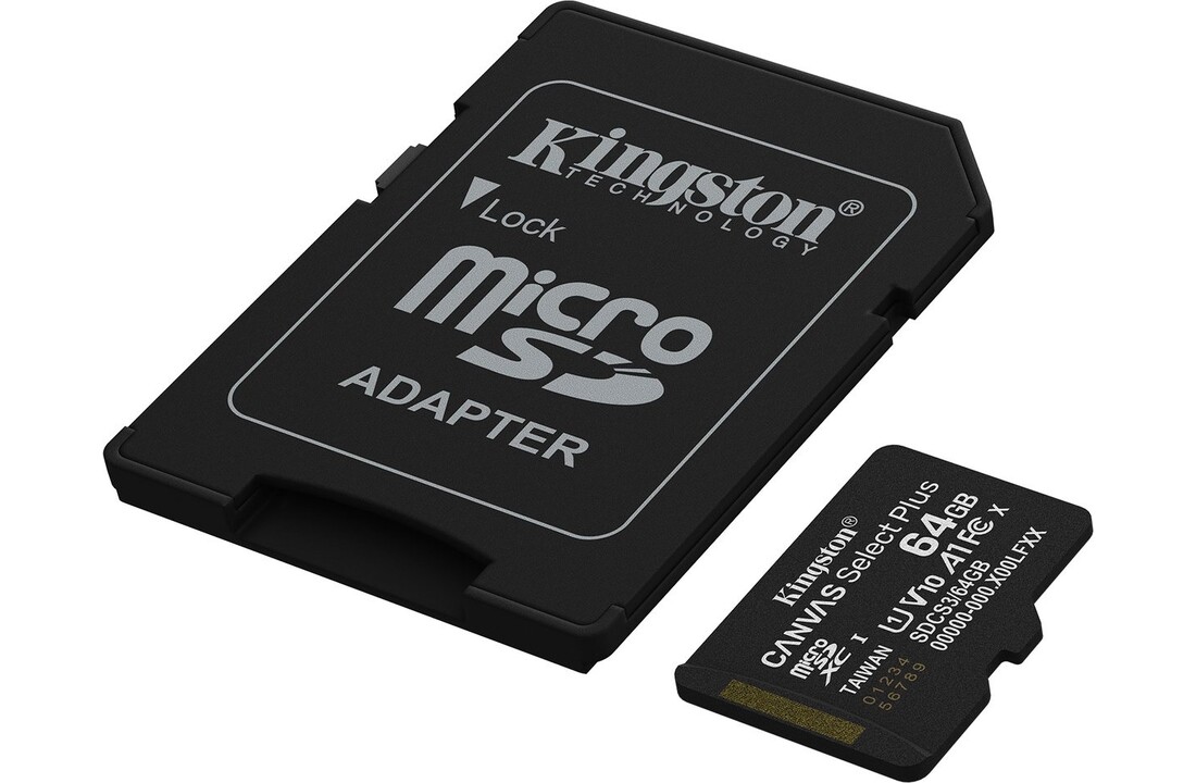 Kingston Canvas Select Plus Gen. 3 microSDXC 64GB - Micro SD kaart