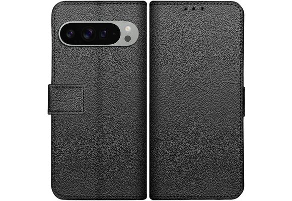 Just in Case Google Pixel 9 Pro XL PU leather Book Case Zwart - Telefoonhoesje