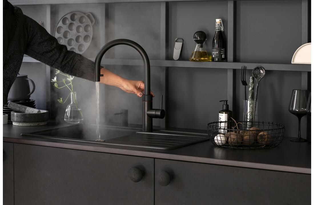 Quooker Flex Round Zwart (Losse kraan) - Kokendwaterkraan.