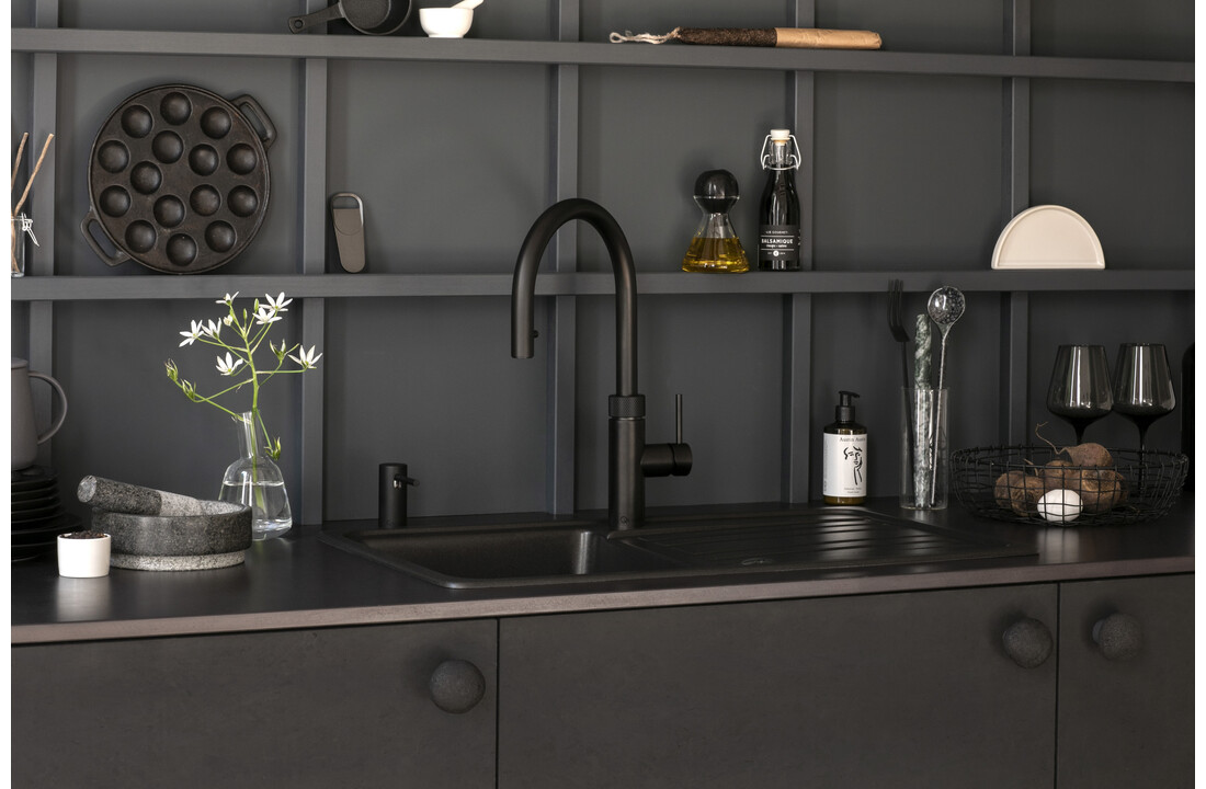 Quooker Flex Round Zwart (Losse kraan) - Kokendwaterkraan.