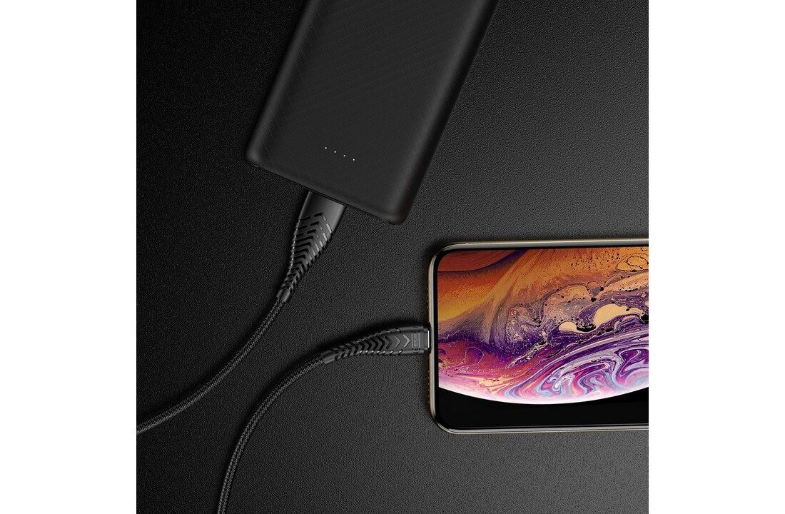 Veger V105 USB-A naar Lightning kabel 1.2m Nylon