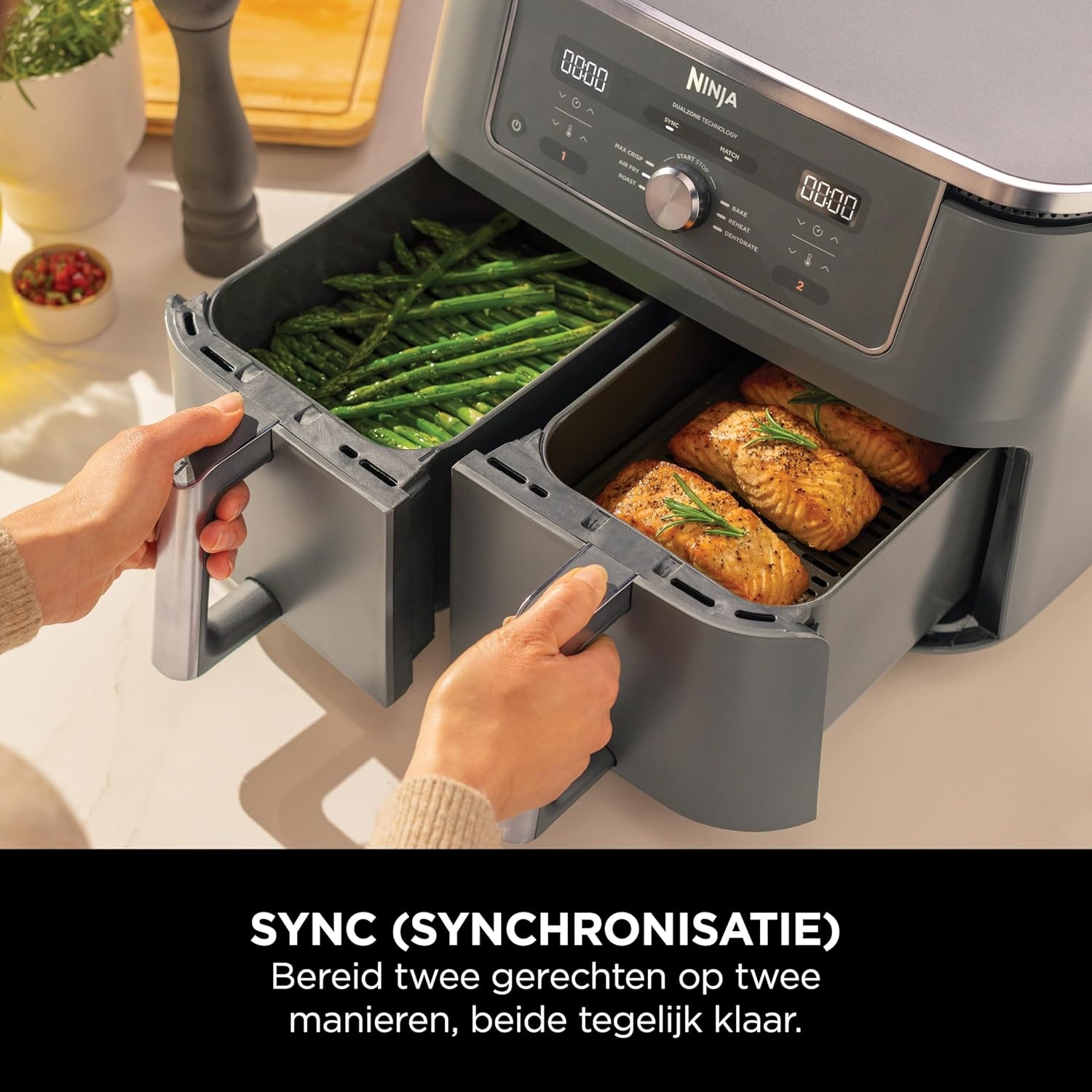 Ninja Dual Zone DZ400EU - Hetelucht friteuse