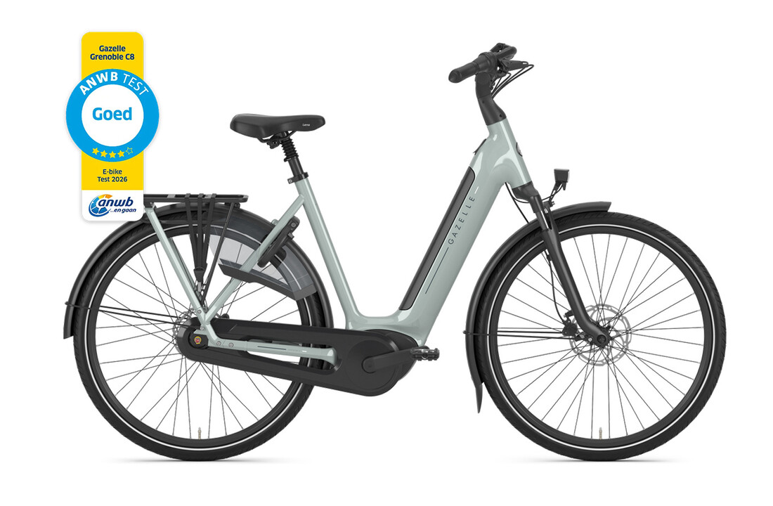 Gazelle Grenoble C8 HMB S8 540Wh Dames - Light Olive (glans)