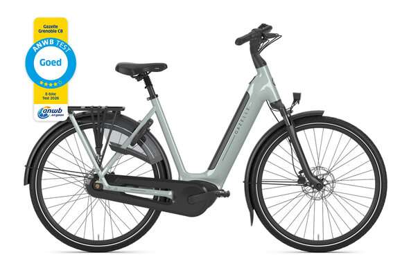 Gazelle Grenoble C8 HMB S8 540Wh Dames - Light Olive (glans)