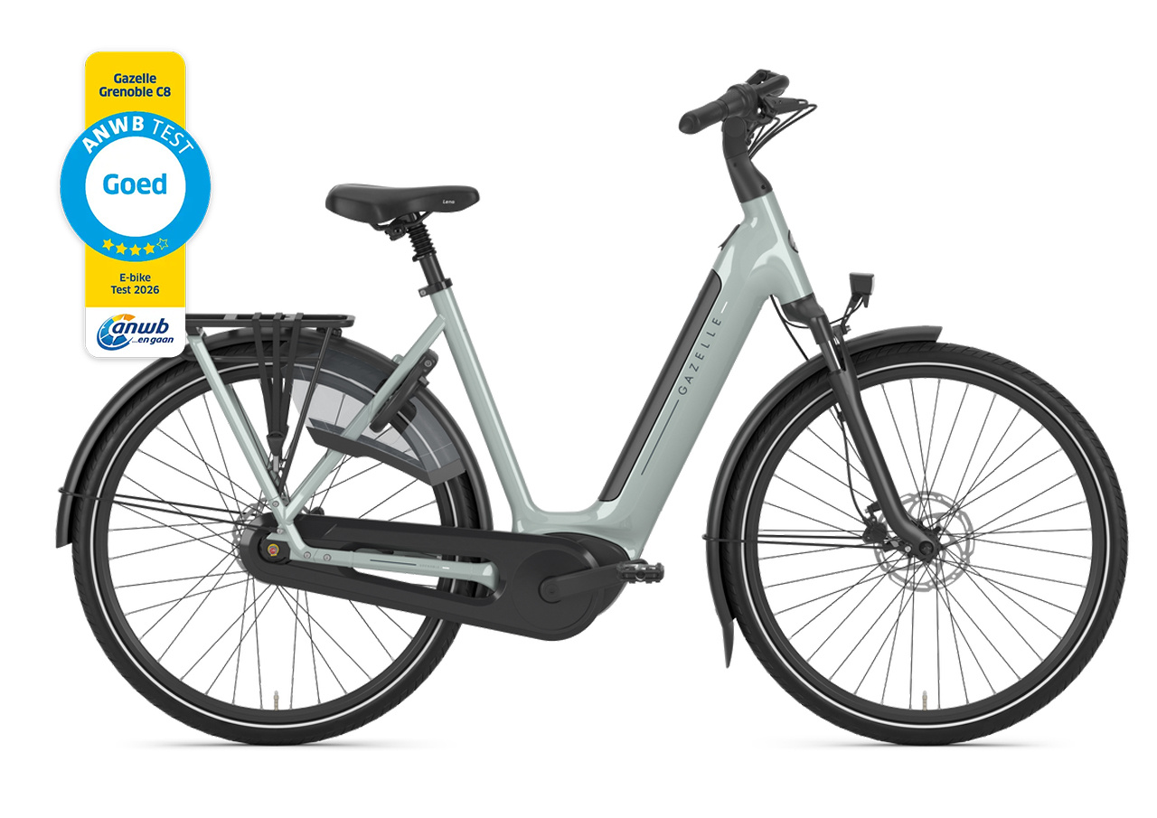 Gazelle Grenoble C8 HMB S8 540Wh Dames - Light Olive (glans)