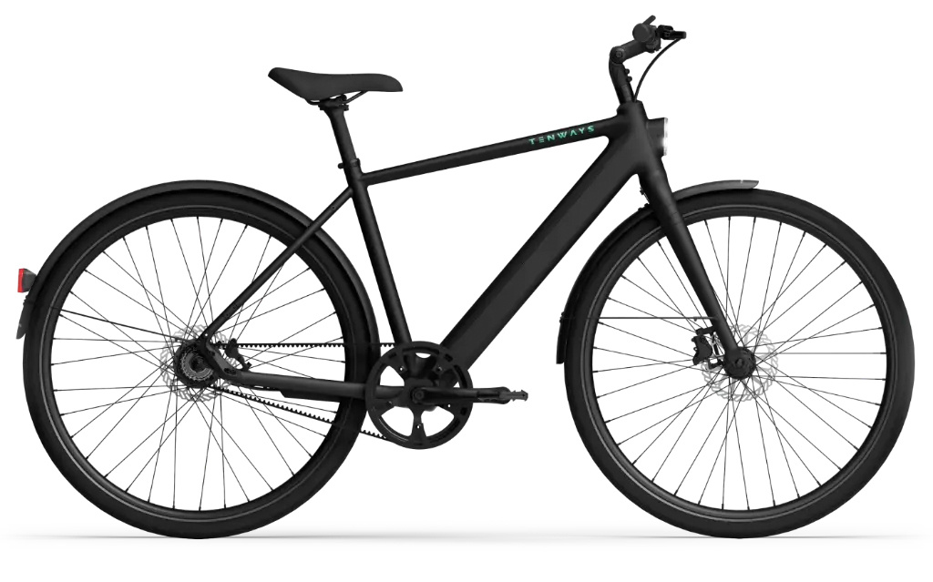 Tenways CGO600 Pro E-bike - 360 Wh Heren - Midnight Black
