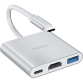 Hoco HB14 3in1 hub voor HDMI USB 3.0 USB-C - USB-hub