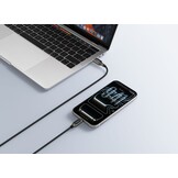 Veger AC1 USB-A naar USB-C kabel 1.2m Braided 66 Watt met display