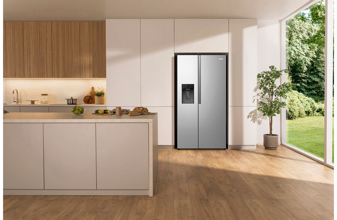 ETNA AKV6178IRVS - Amerikaanse koelkast RVS.