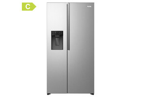 ETNA AKV6178IRVS - Amerikaanse koelkast RVS.