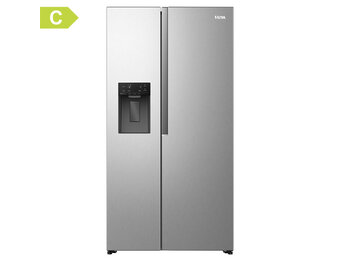 ETNA AKV6178IRVS - Amerikaanse koelkast RVS.