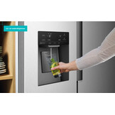 ETNA AKV6178IRVS - Amerikaanse koelkast RVS.