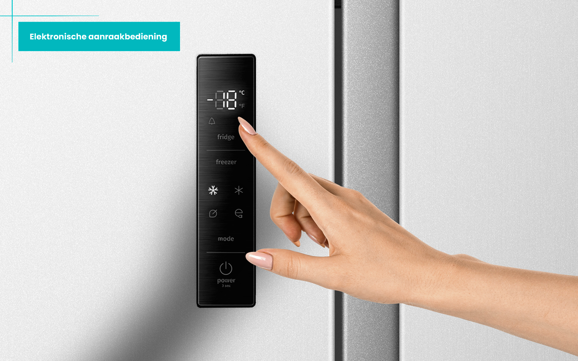 ETNA AKV6178IRVS - Amerikaanse koelkast RVS.