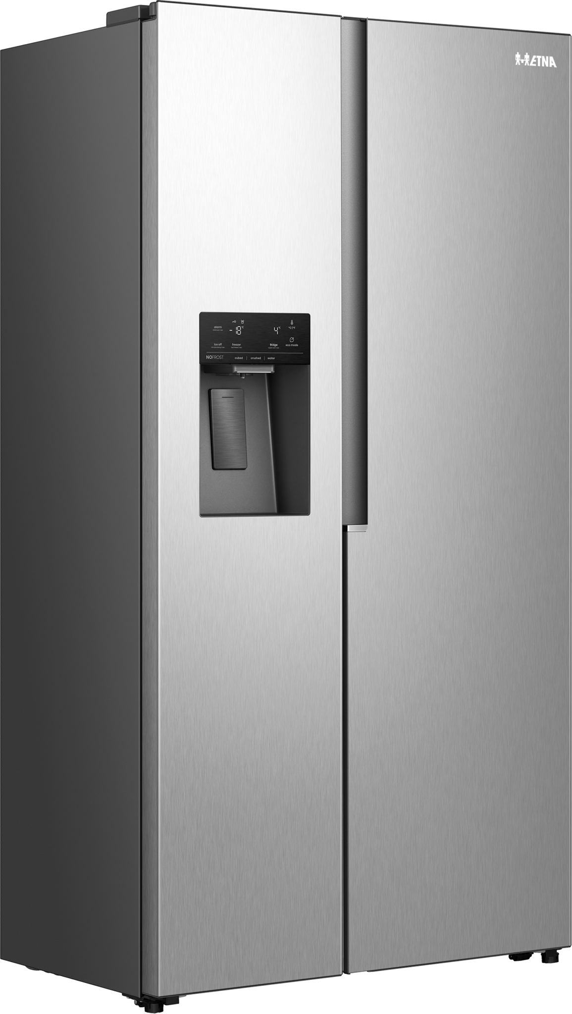 ETNA AKV6178IRVS - Amerikaanse koelkast RVS.