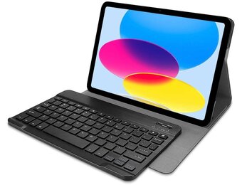 Just in Case Premium Bluetooth Keyboard Cover - Apple iPad 2022 - Zwart - Tablethoes