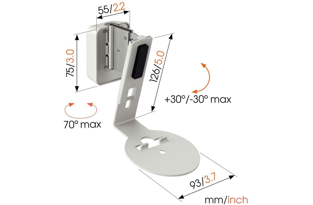 Vogel's SWM 4111 voor Sonos Era 100 Wit - Muurbeugel