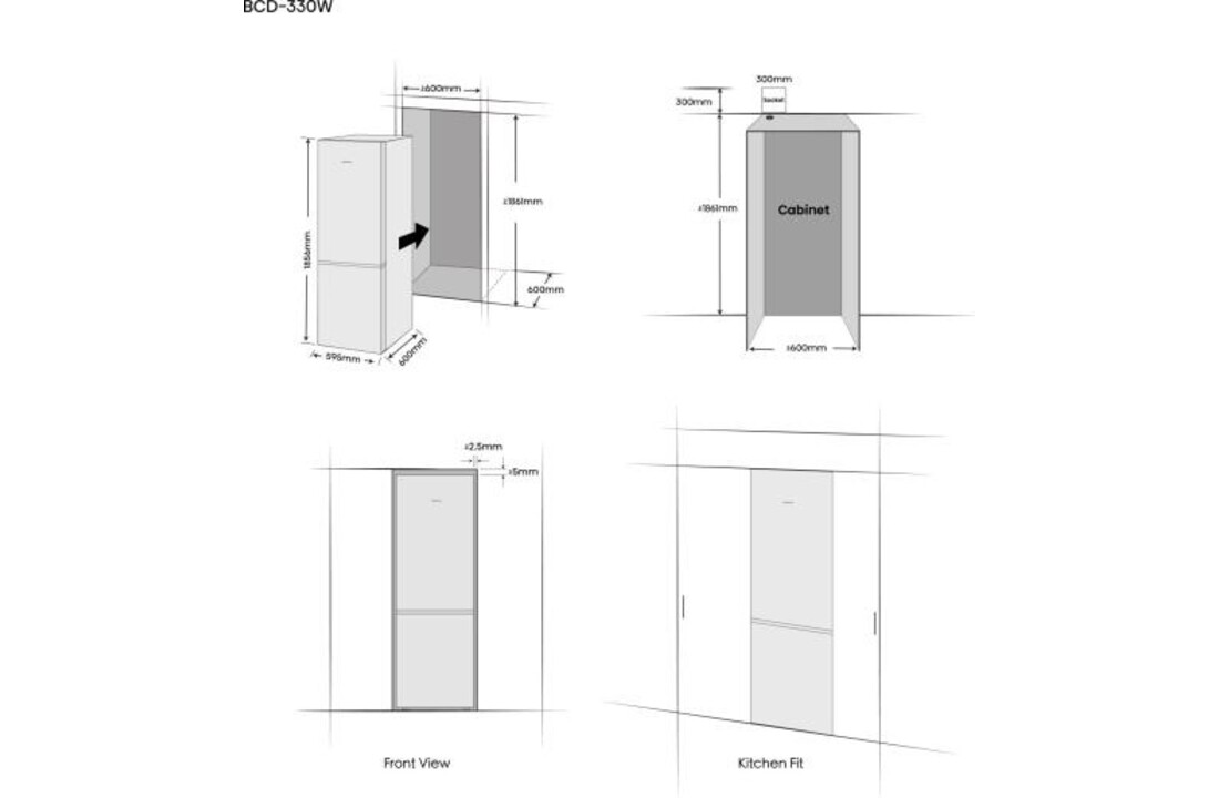 Hisense RB5K330GSFC - Koel-vriescombinatie.