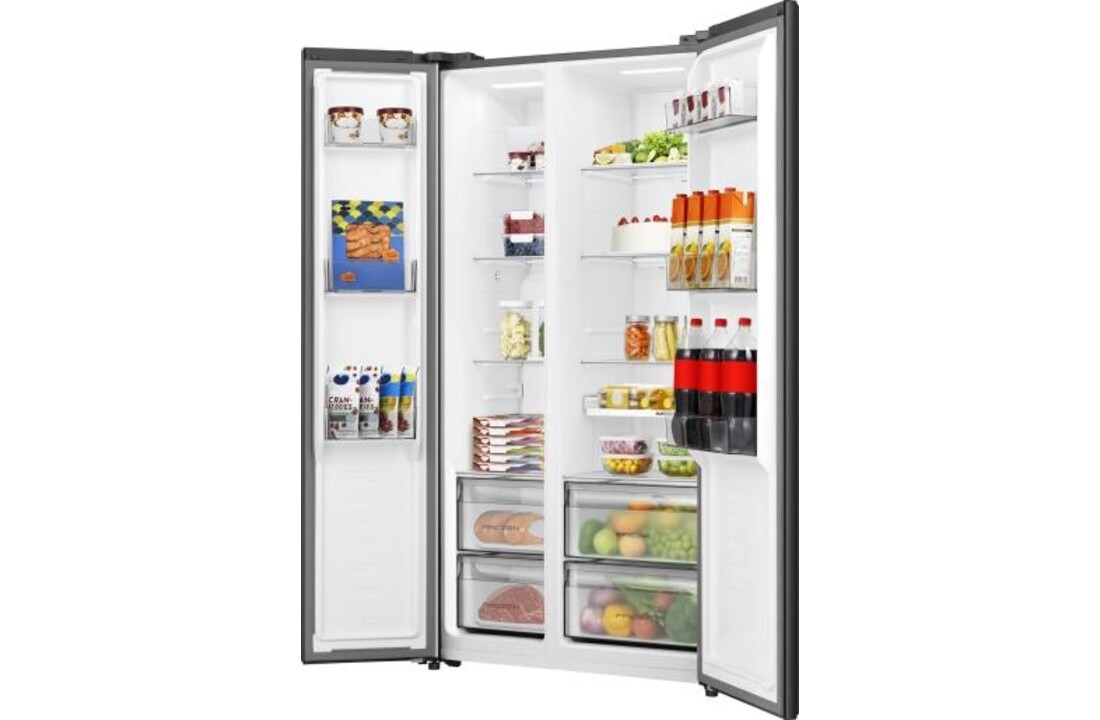 Hisense RS3P558NEFD - vrijstaande side-by-side koelkast.