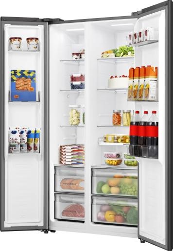 Hisense RS3P558NEFD - vrijstaande side-by-side koelkast.