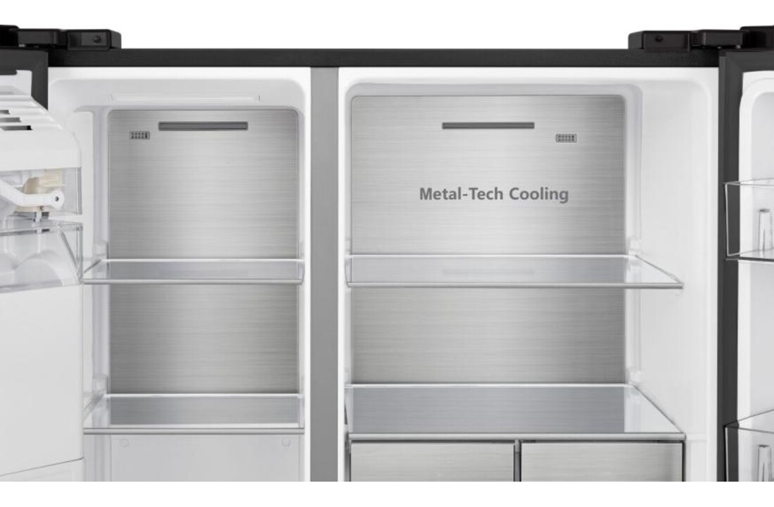 Hisense RS818N4IFD - vrijstaande side-by-side koelkast.