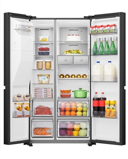 Hisense RS818N4IFD - vrijstaande side-by-side koelkast.