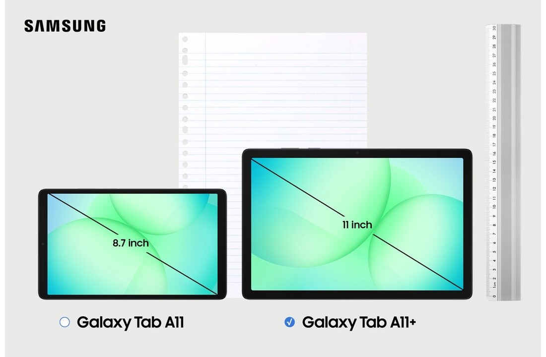 Samsung Galaxy Tab A11+ 6GB 128GB Enterprise Edition Grijs - Tablet
