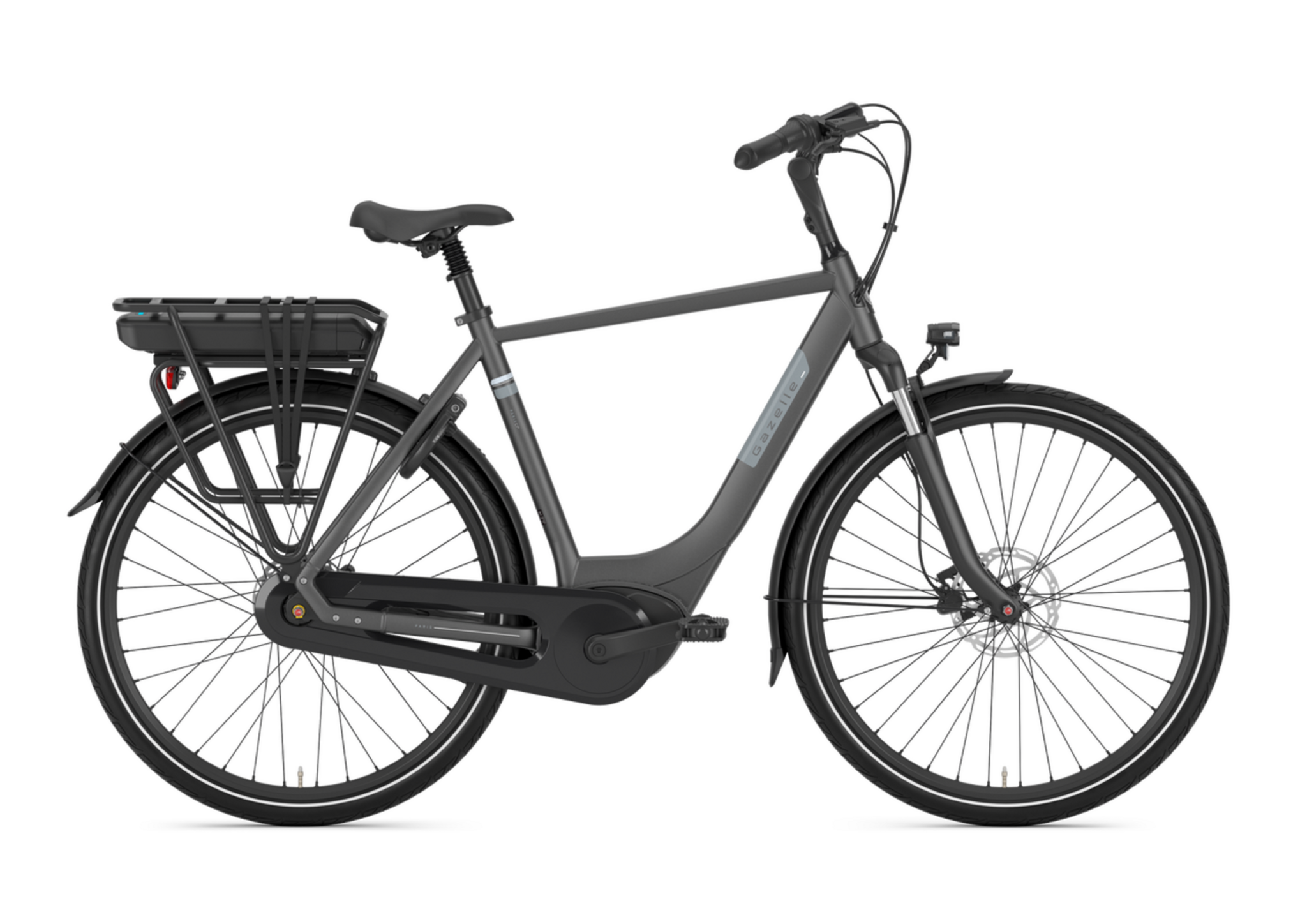 Gazelle Paris C7+ HMB S7 400Wh Heren - Anthracite grey (mat)