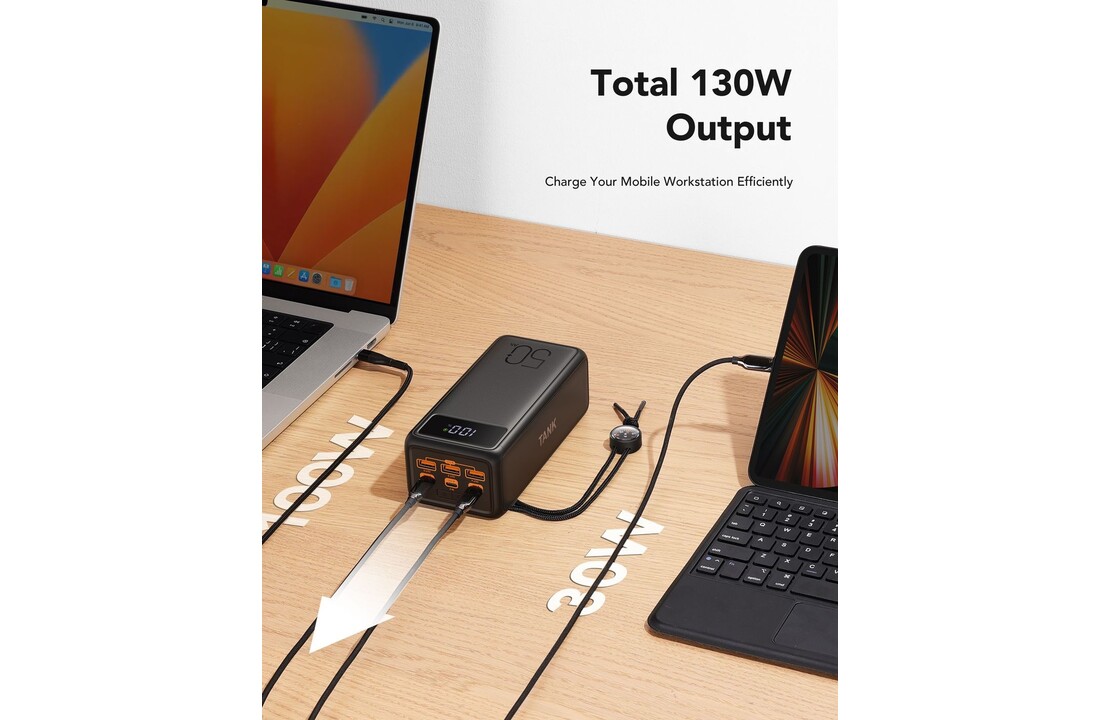 Veger Tank Boost W5001C 56.000 mAh Powerbank Zwart - Powerbank