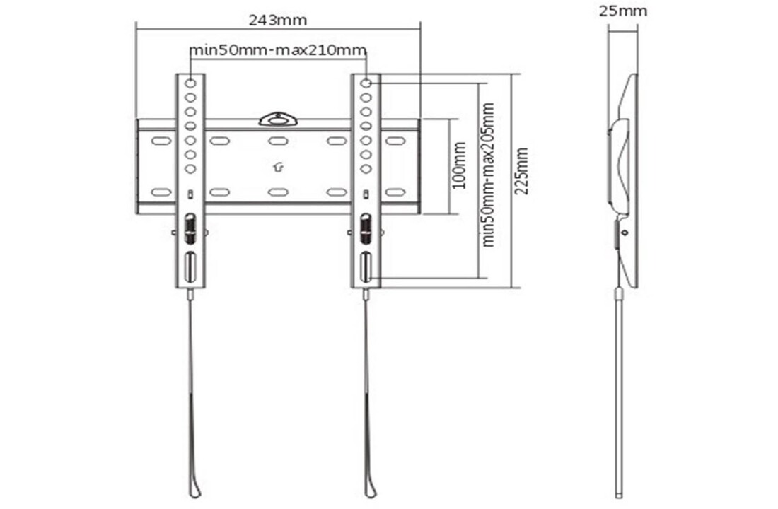 Gembird WM-42F-01 (23-42 inch) - TV muurbeugel