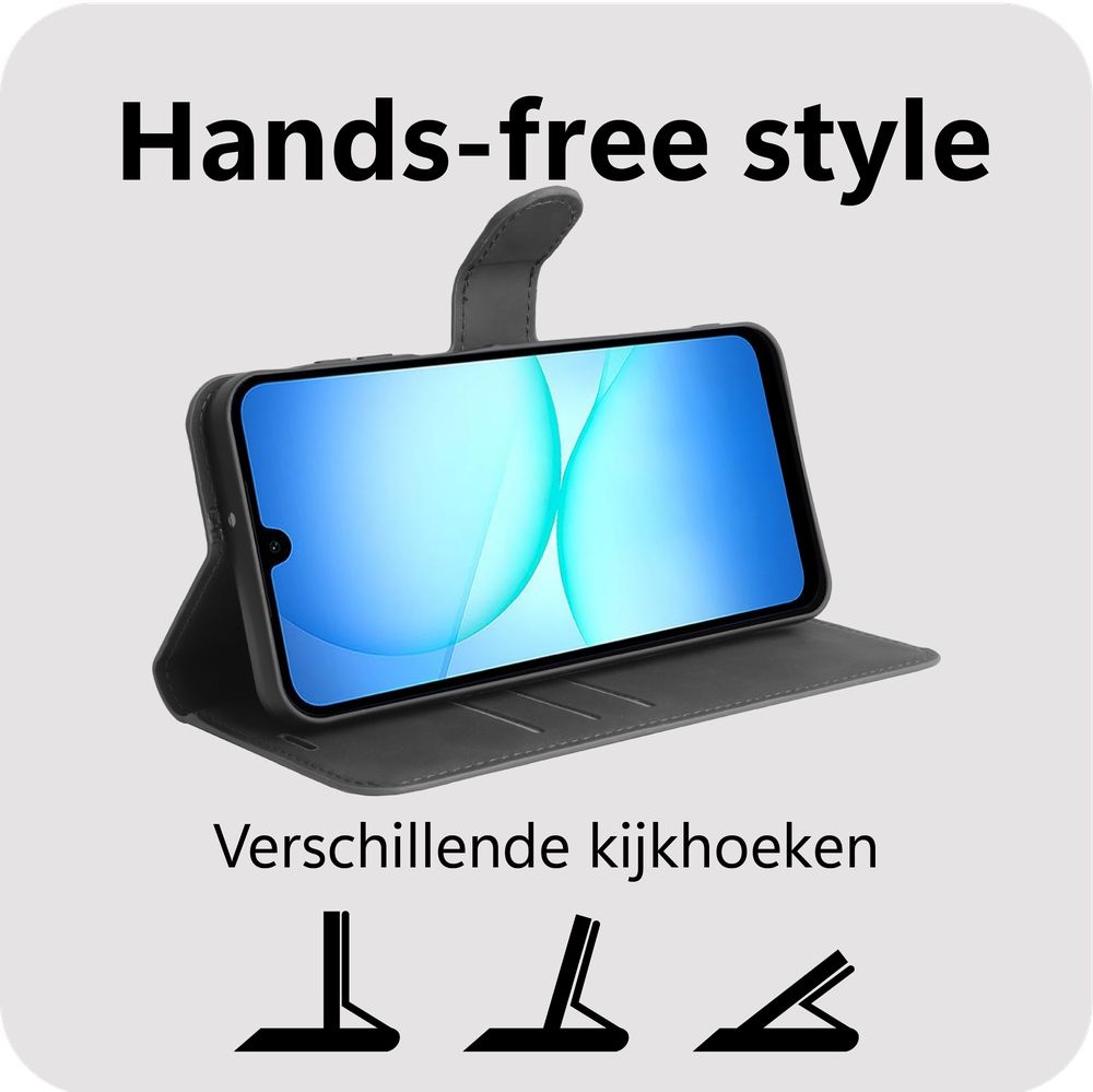 Just in Case Samsung Galaxy A17 (4G / 5G) PU leather Wallet Case Zwart - Telefoonhoesje