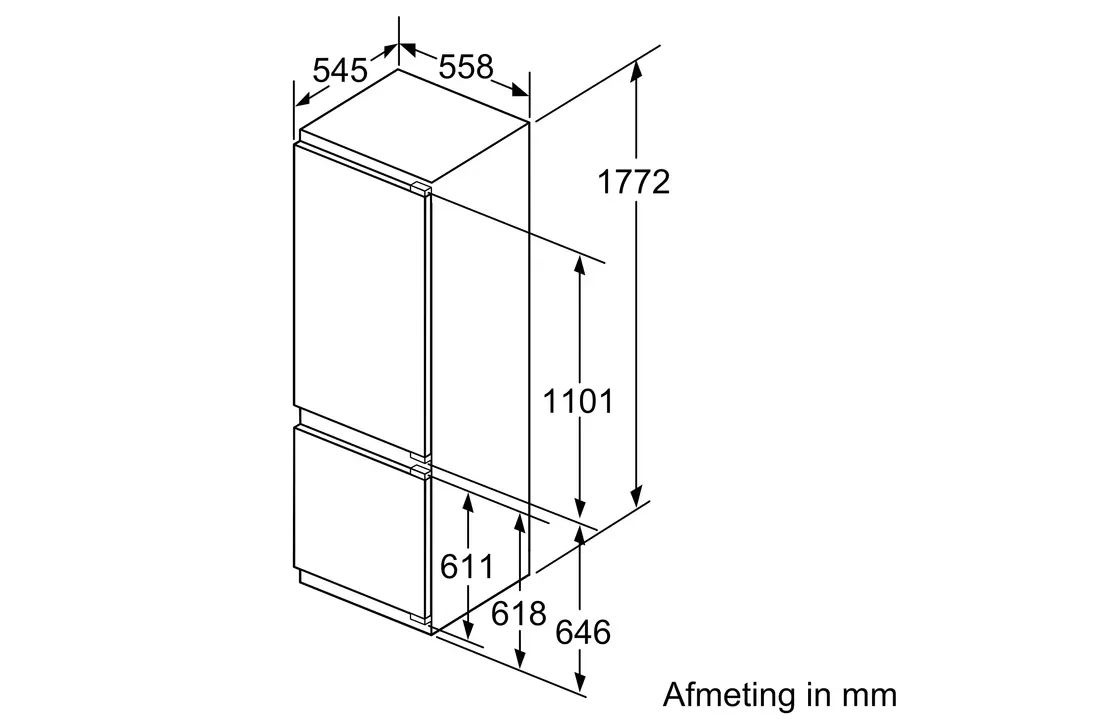 Siemens KI87SEDD0 extraKlasse - Inbouw koel-vriescombinatie.