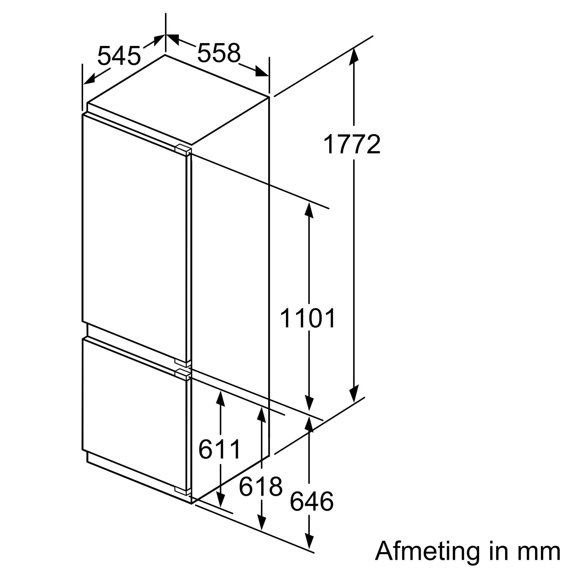 Siemens KI87SEDD0 extraKlasse - Inbouw koel-vriescombinatie.