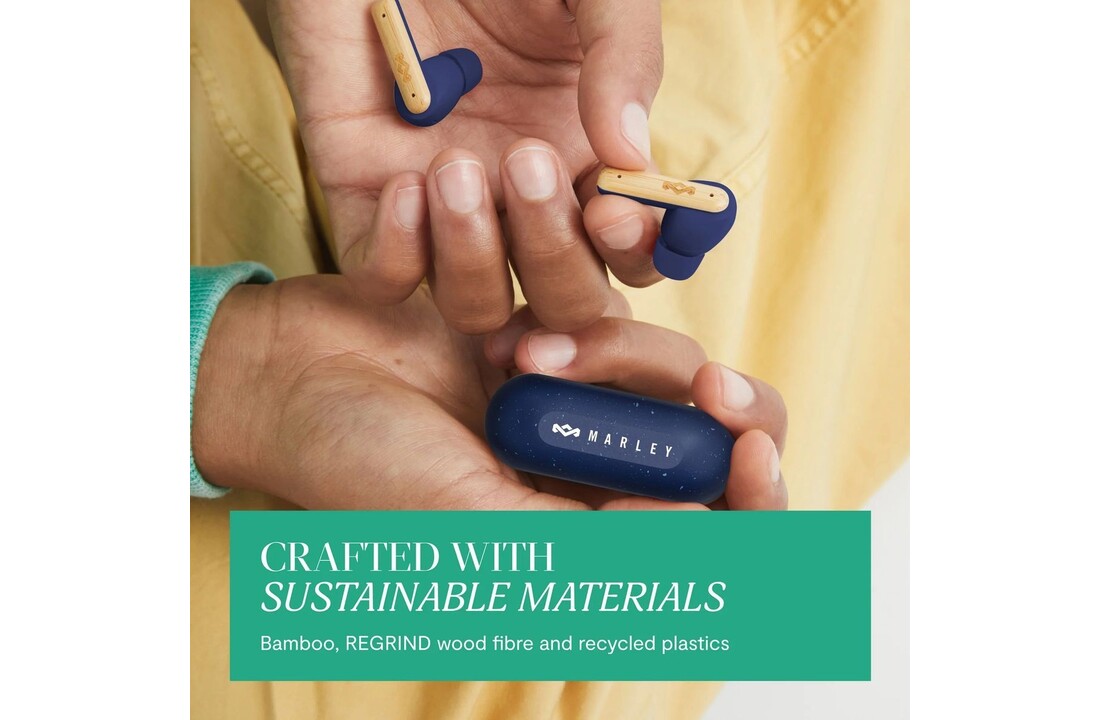 House of Marley Little Bird True Wireless Blue - Draadloze oordopjes