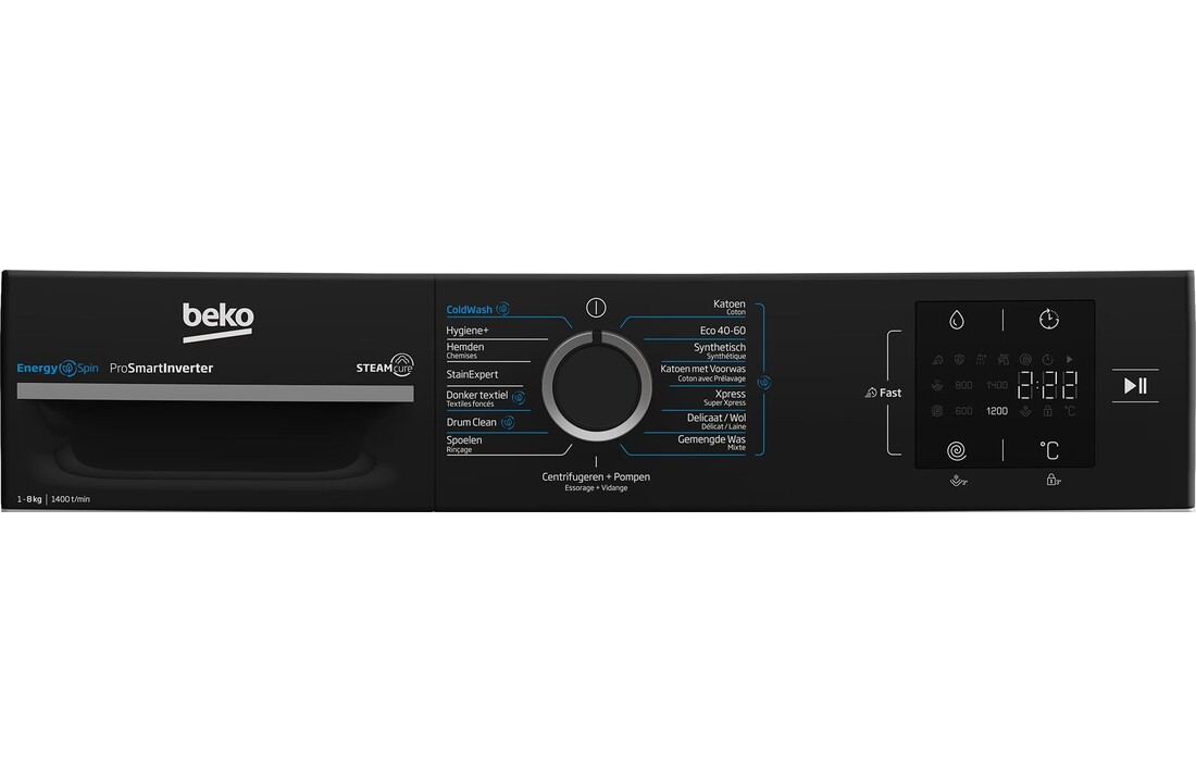 Beko BM3WFT3841B EnergySpin - Wasmachine