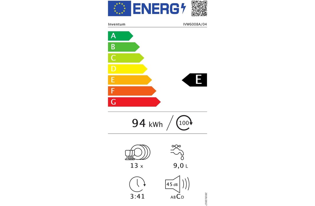 Inventum IVW6008A - Inbouw vaatwasser