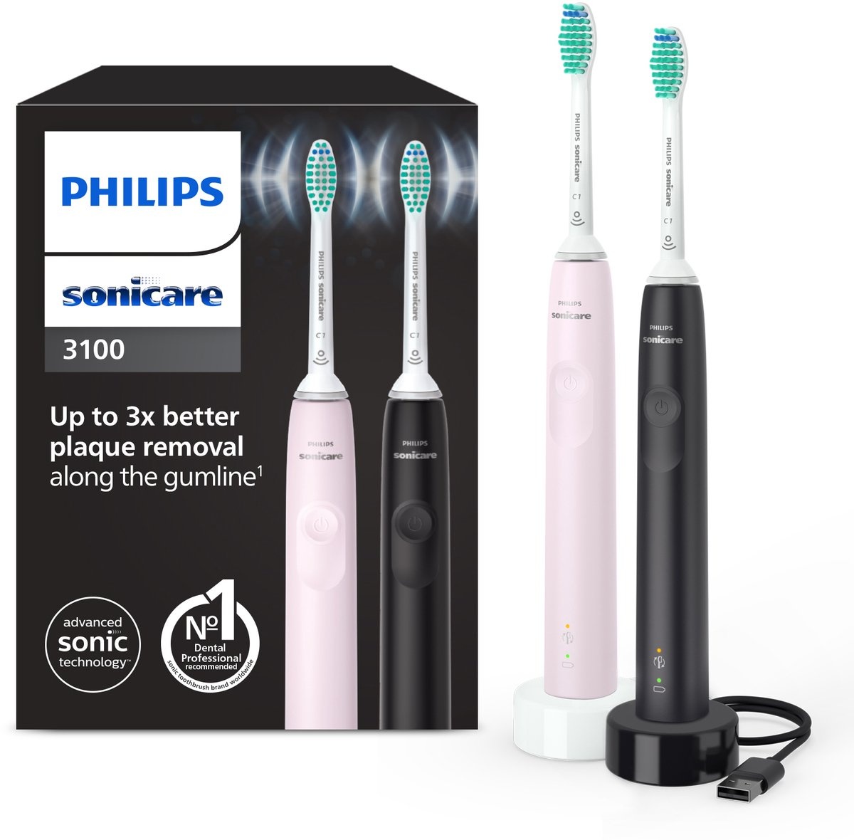 Philips Sonicare Series 3100 HX3675/15 - Elektrische tandenborstel