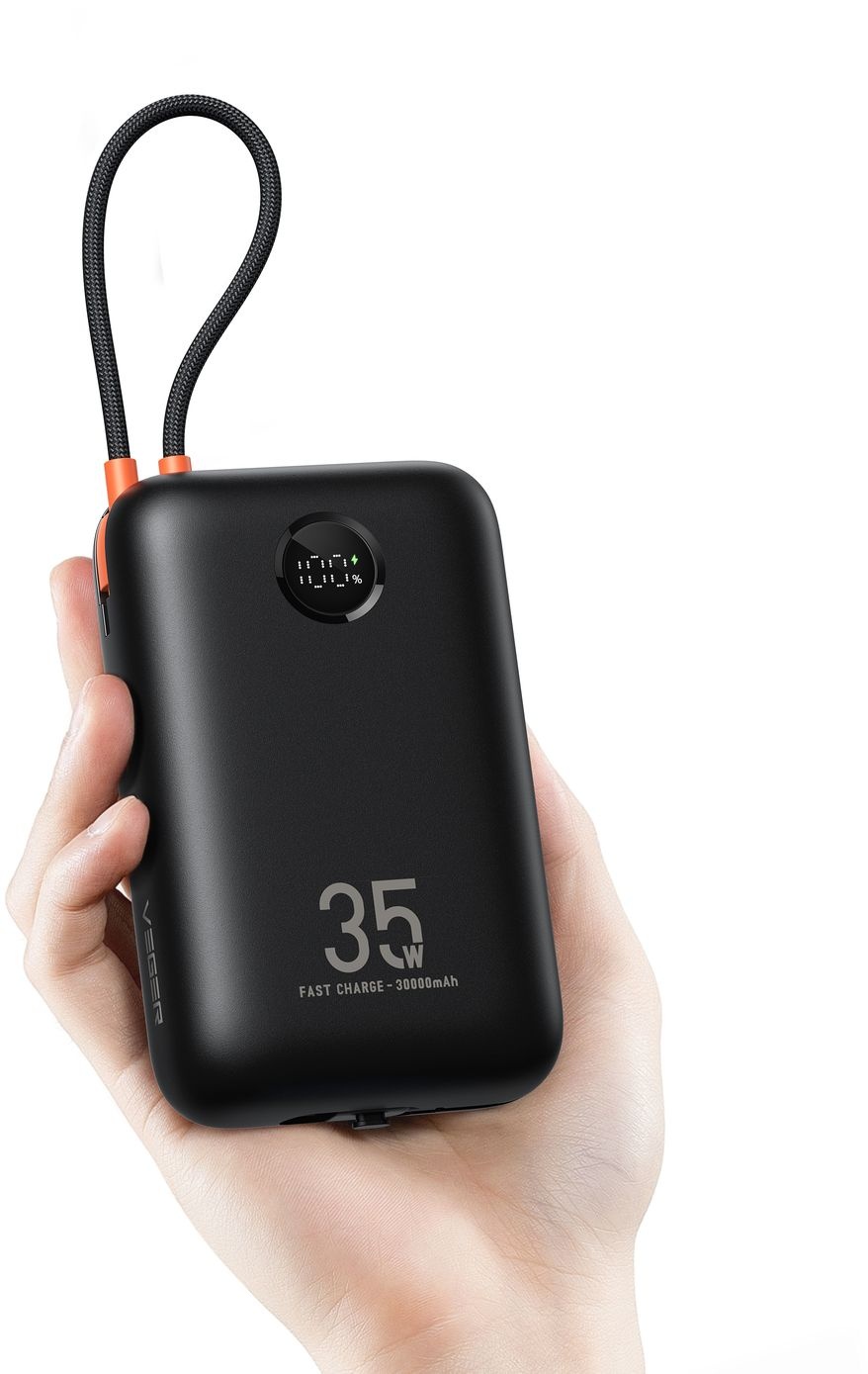 Veger K1 W1188 10.000 mAh Powerbank Zwart - Powerbank