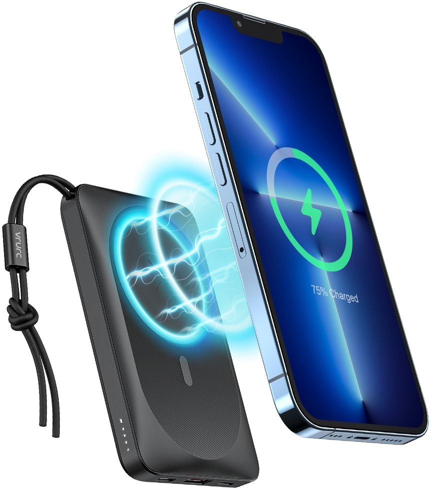 Veger MagOn W1151 10.000mAh Powerbank Zwart - Powerbank