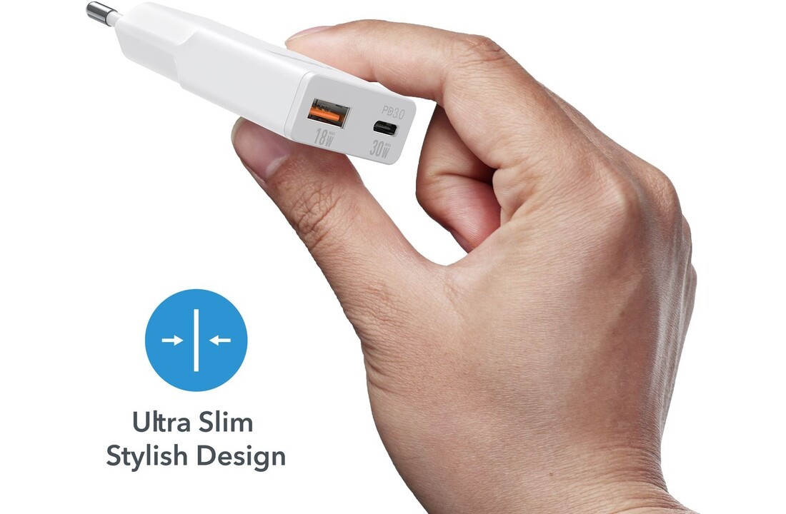 Veger USB-A naar USB-C QC PD 30W 30W1A1C telefoonoplader