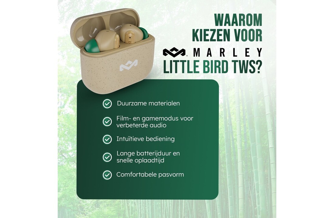 House of Marley Little Bird TWS Crème - Draadloze oordopjes