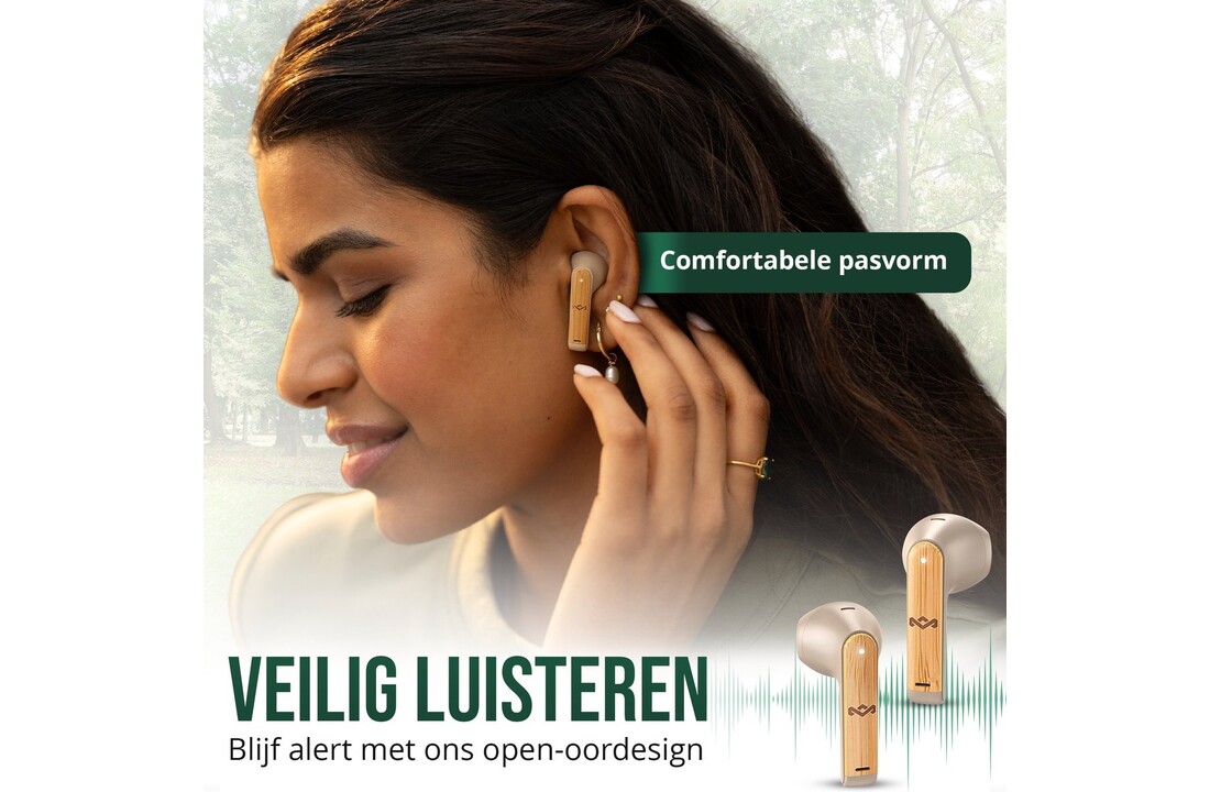 House of Marley Zion True Wireless Cream - Draadloze oordopjes