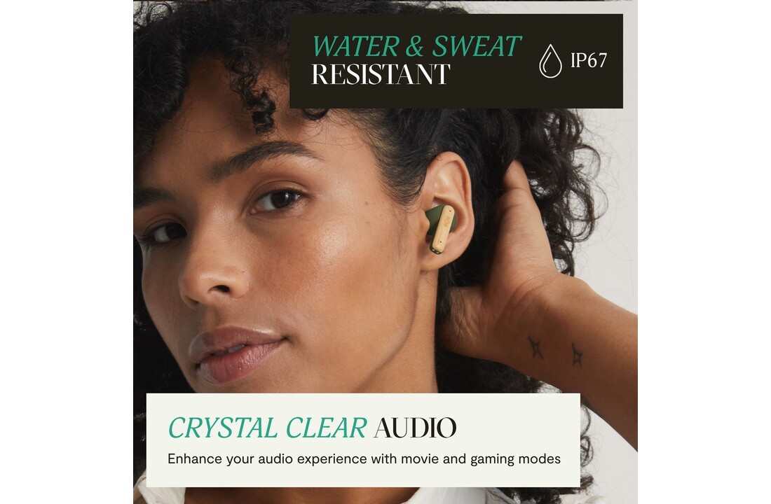 House of Marley Little Bird True Wireless Groen - Draadloze oordopjes