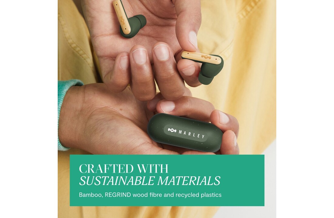 House of Marley Little Bird True Wireless Groen - Draadloze oordopjes