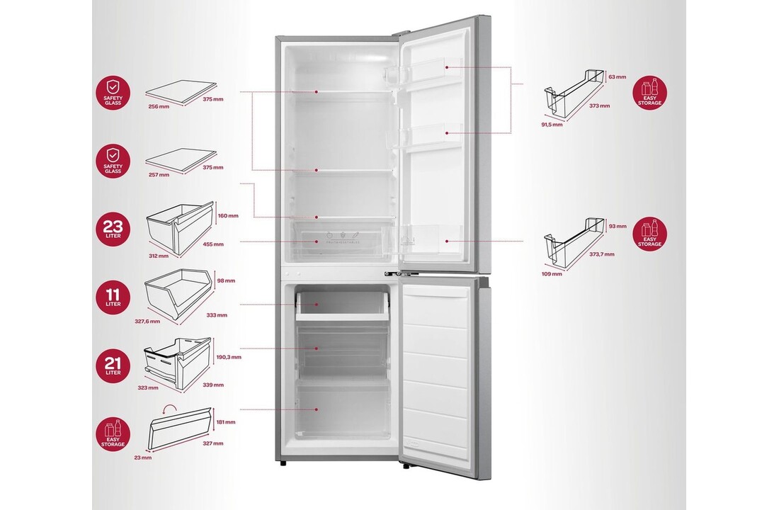 Inventum KV1500S - Koel-vriescombinatie