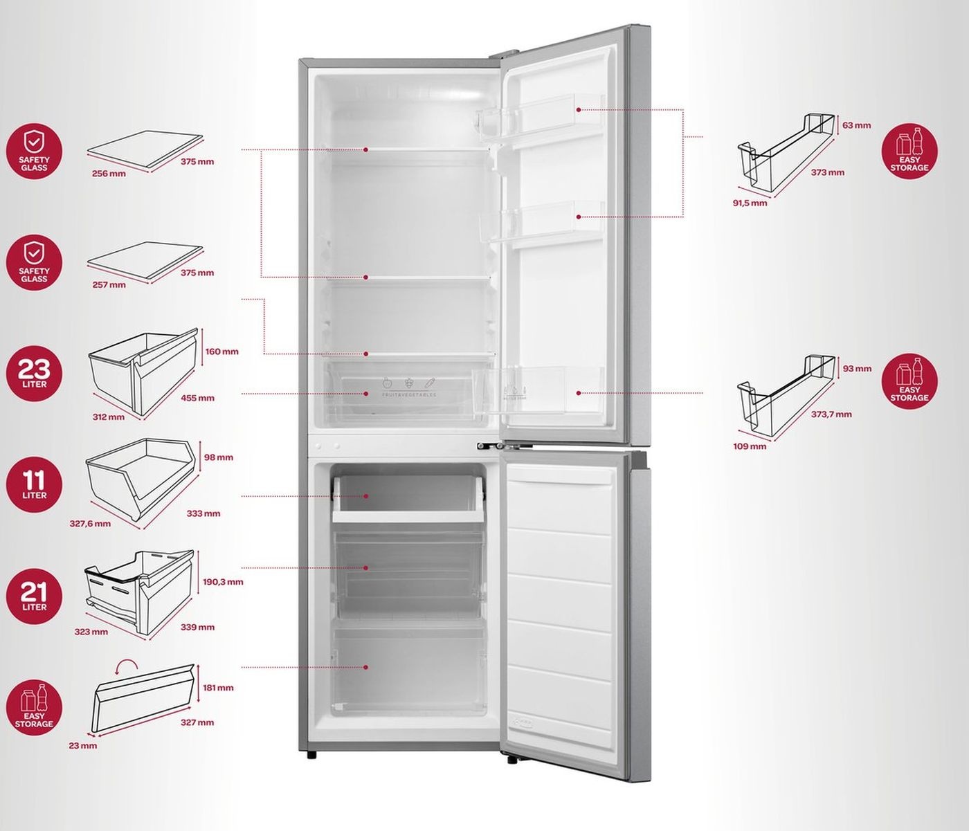 Inventum KV1500S - Koel-vriescombinatie